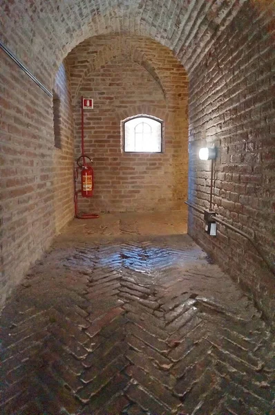 Untergrund der Burg estense in ferrara — Stockfoto