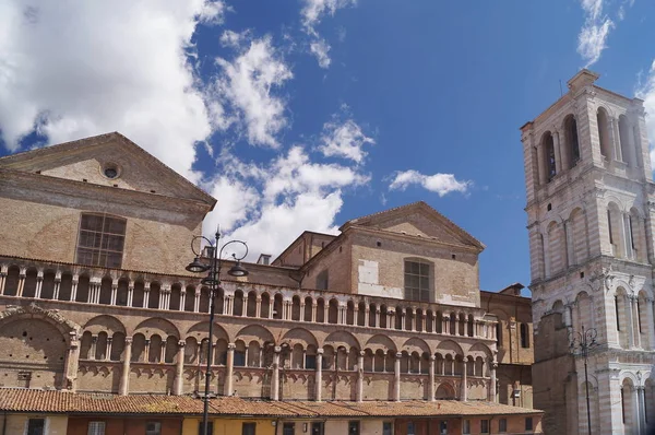 Detail of the cathedral of Ferrara — Stock Photo, Image