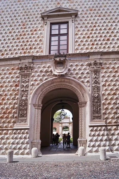 Detail diamanty paláce, Ferrara — Stock fotografie