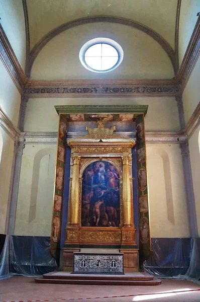 Interiér San Cristoforo alla Certosa církve, Ferrara — Stock fotografie