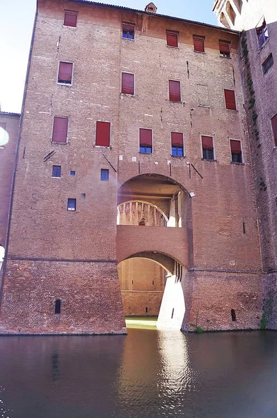 Detalle del castillo Este, Ferrara — Foto de Stock