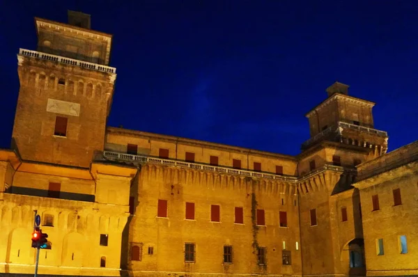 Castello di Este di notte, Ferrara — Foto Stock