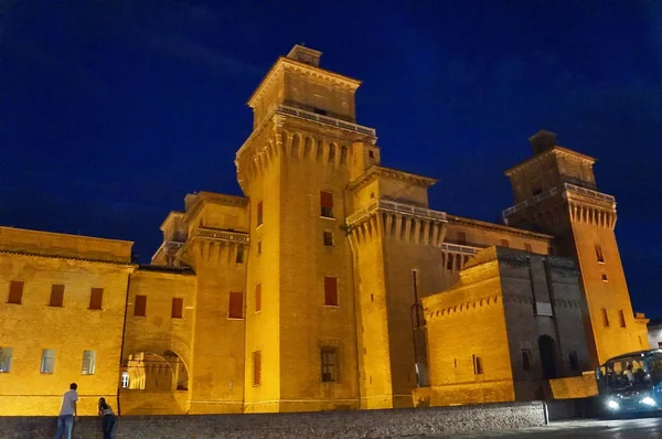 Castello di Este di notte, Ferrara — Foto Stock