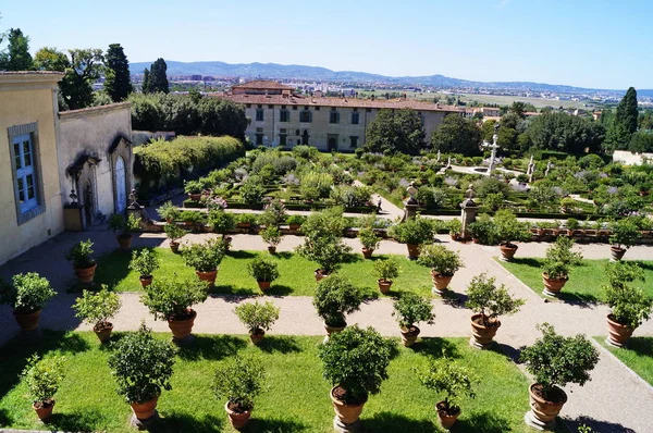 Italian garden of the Royal Villa of Castello — Stock Photo, Image