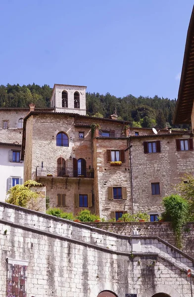 Zahlédnout v centru Gubbio — Stock fotografie