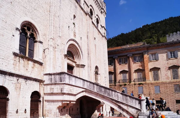 Entrada del Palazzo dei Consoli, Gubbio —  Fotos de Stock
