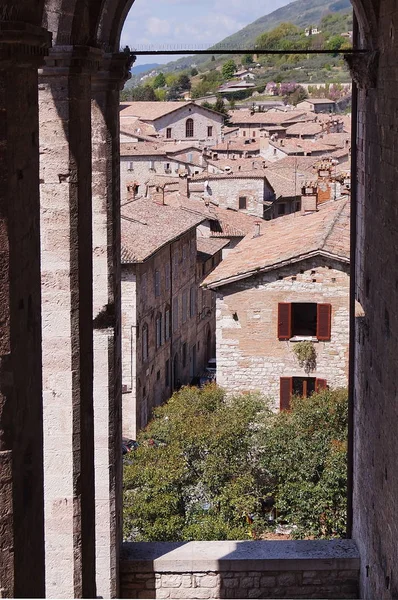 Veduta di Gubbio da Palazzo Ducale — Foto Stock