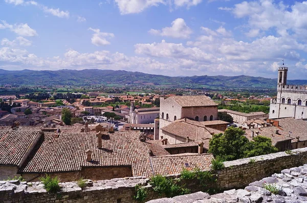 Vista aérea de Gubbio — Fotografia de Stock