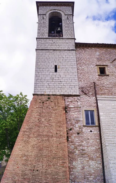 Bell tower of Saint Ubaldo basilica, Gubbio — Stock Photo, Image