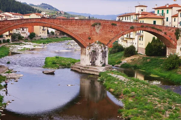 Puente Mediceo Sobre Río Tamiz Pontassieve Toscana Italia —  Fotos de Stock