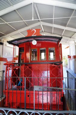 Montecatini füniküler içinde Toskana, İtalya tren istasyonu