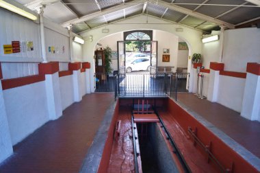 Montecatini, İtalya, 2017 15 Ağustos, füniküler istasyonu