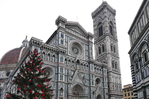 Christmas Tree Duomo Square Florence Italy — Stock Photo, Image
