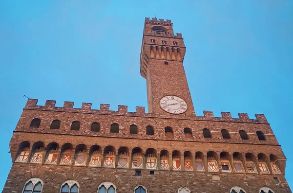 Fachada Del Palazzo Vecchio Florencia Italia — Foto de Stock