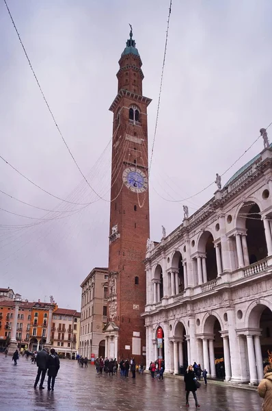 Vicenza Italien 2017 December Signori Square — Stockfoto