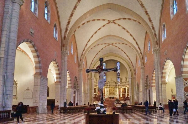 Vicenza Italia Diciembre 2017 Interior Catedral —  Fotos de Stock