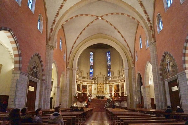 Vicenza Itália 2017 Dezembro Interior Catedral — Fotografia de Stock