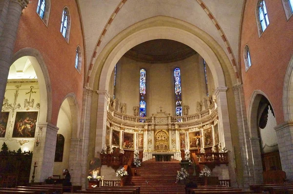 Vicenza Italië December 2017 Interieur Van Kathedraal — Stockfoto