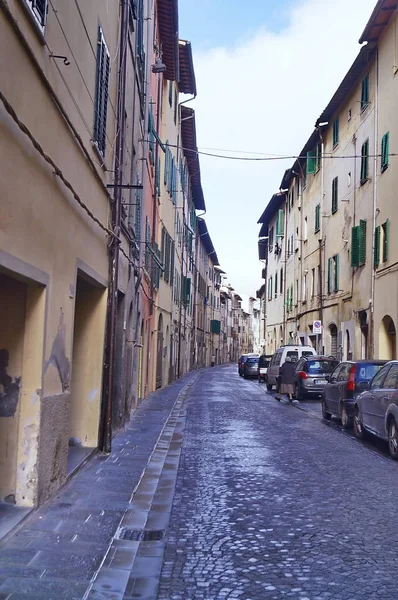 Montevarchi Italia Enero 2018 Carretera Típica —  Fotos de Stock