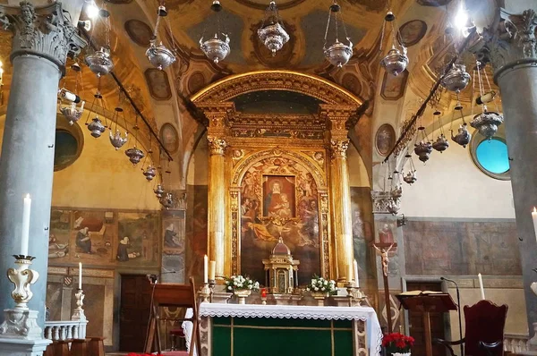 San Giovanni Valdarno Italien 2018 Januari Inre Basilikan Santa Maria — Stockfoto