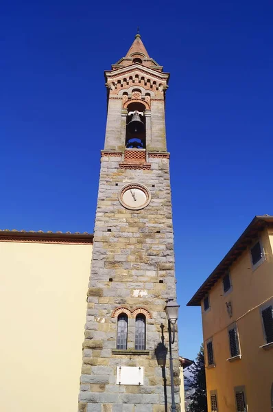 Campanario Del Pieve San Lorenzo Piantravigne Toscana Italia —  Fotos de Stock