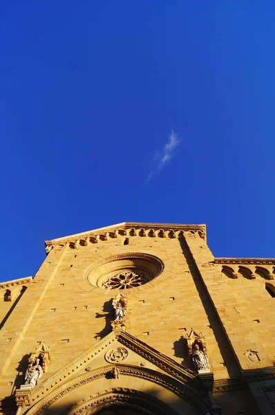 Fasada Arezzo Katedry Toskania Włochy — Zdjęcie stockowe