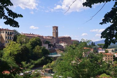 Panorama of the village of Poppi, Tuscany, Italy clipart
