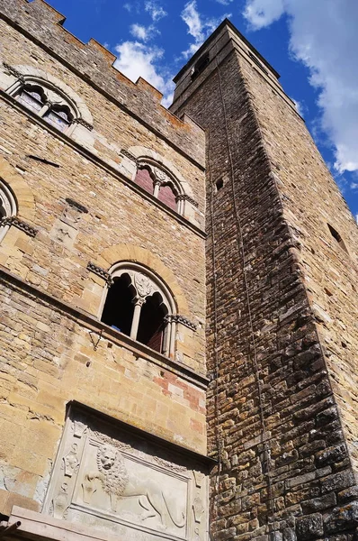 Detalhe Castelo Conti Guidi Poppi Toscana Itália — Fotografia de Stock