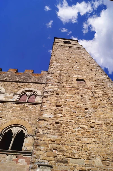 Detalhe Castelo Conti Guidi Poppi Toscana Itália — Fotografia de Stock