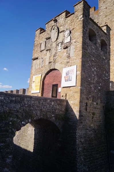 Detail Van Conti Guidi Kasteel Poppi Toscane Italië — Stockfoto