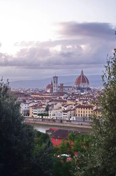 Zicht Florence Vanaf Poggi Hellingen Florence Italië — Stockfoto