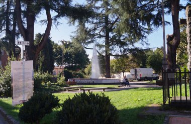 Pescia, Tuscany, İtalya 'daki Matteotti Meydanı