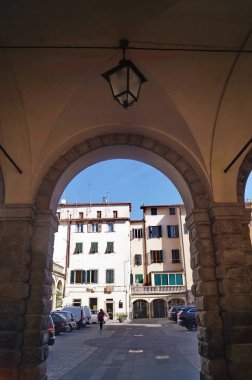 Pescia, Toskana, İtalya 'da pazar meydanı