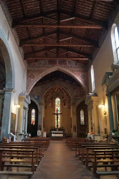 Wnętrze Kościoła Franciszka Pescia Tiscany Włochy — Zdjęcie stockowe