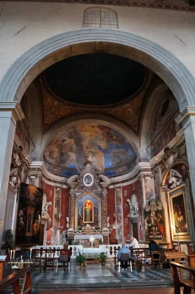 Interiör Saint Francis Kyrka Pescia Tiscany Italien — Stockfoto