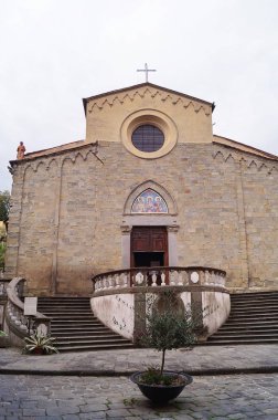 Azizler Manastırı Cephesi Stephen ve Niccolao, Pescia, Toskana, İtalya