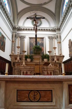 Azizler Manastırı 'nın İçi Stephen ve Niccolao, Pescia, Toskana, İtalya