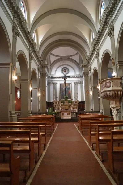 Interior Collegiate Priory Saints Stephen Niccolao Pescia Tuscany Italy — 스톡 사진