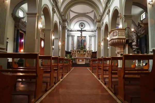 Interior Del Priorato Colegiado Los Santos Esteban Niccolao Pescia Toscana —  Fotos de Stock