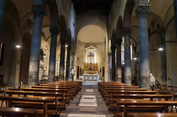 意大利佛罗伦萨圣使徒教堂和Biagio教堂的内部 — 图库照片