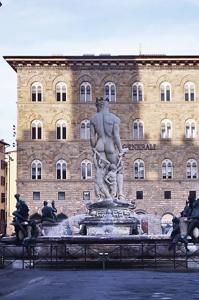 Neptunbrunnen Florenz Italien — Stockfoto