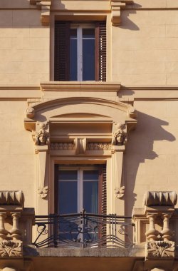 İtalya Floransa 'daki Antonini House Art Nouveau' nun detayları
