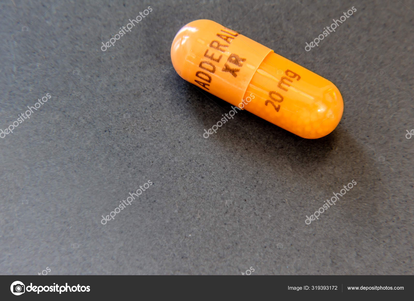 Single Capsule of the Stimulant Adderall XR, 20 mg — Stock ...