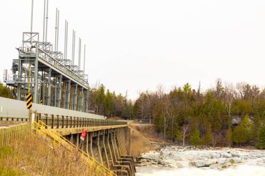 Chenaux hydroelectric dam on the Ottawa River clipart