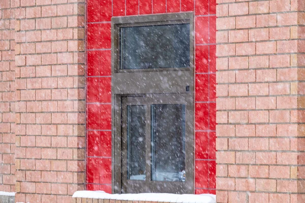 Drive-Thru Window on a Snowy Day