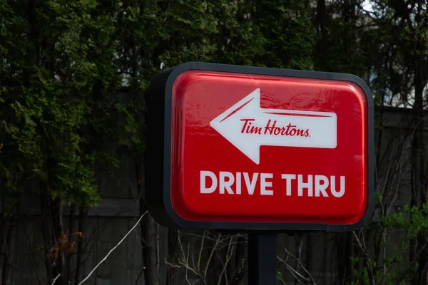 Hortons Fahren Durch Ein Schild Einem Restaurant Ottawa Ontario Das — Stockfoto