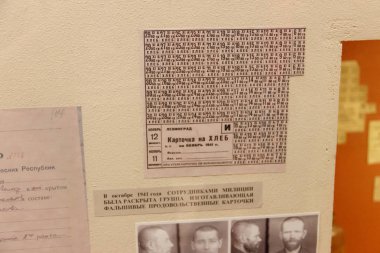 St. Petersburg, Rusya, Eylül, 16, 2016: Leningrad Savunma Müzesi (abluka) iç ve sergi.