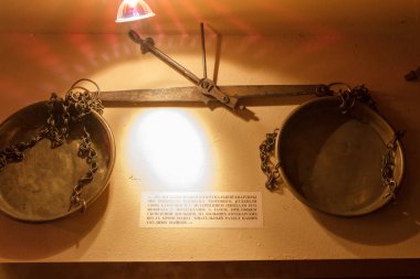 St. Petersburg, Rusya, Eylül, 16, 2016: Leningrad Savunma Müzesi (abluka) iç ve sergi.