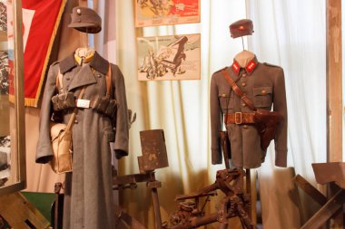St. Petersburg, Rusya, Eylül, 16, 2016: Leningrad Savunma Müzesi (abluka) iç ve sergi.
