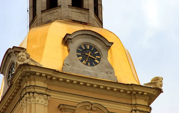 Petersburg Russia September 2016 Clock Tower Peter Paul Cathedral Peter — Stock Photo, Image